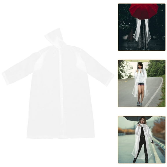FRCOLOR 1Pack Waterproof Rain Poncho For Women EVA Raincoat With Feature