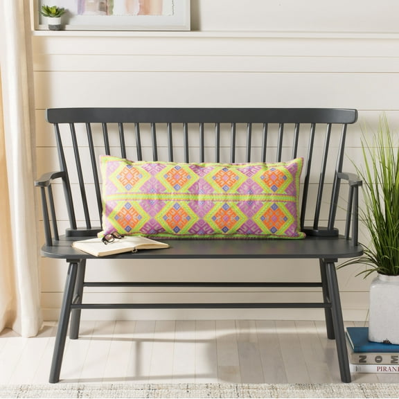 SAFAVIEH Lulu Retro Aztec Geometric Pillow, 14" x 30", Multi