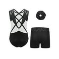 thumbnail image 2 of renvena Gymnastics Leotard for Girls Sleeveless Sparkle Dance Bodysuit Athletic Unitard with Shorts Hairband White 14, 2 of 7