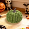 thumbnail image 4 of Ouuluon Halloween Artificial Pumpkins, Realistic Reusable Mini Fake Pumpkins, Green 3x3in Compact Faux Pumpkins for Fall Thanksgiving Table Shelf, 4 of 7