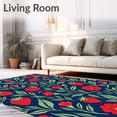 thumbnail image 2 of ODIKA 8'x10' Machine Washable Non-Slip Area Rug, Wild Juicy Passageway Elegant Corridor Artistic High Traffic Rug, Blue, 537037, 2 of 7