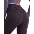 thumbnail image 5 of QAFOPEH Women Solid Color High Waist Hip Lift Cross Back Yoga Leggings, 5 of 5