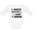 thumbnail image 3 of Inktastic I Watch Baseball with My Pawpaw Boys Long Sleeve Baby Bodysuit, 3 of 5