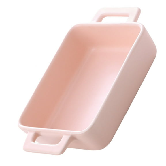 Hemobllo 1Pc Pink Ceramic Baking Tray Wear Resistant Multipurpose Kitchen Tray