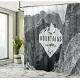 thumbnail image 4 of Ambesonne Adventure Shower Curtain, Mountains are Calling, 69"Wx70"L, Grey Dark Grey, 4 of 4