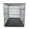 thumbnail image 3 of YML Double Door Pet Kennel w/ Plastic Tray, Black, 48"L, 3 of 3