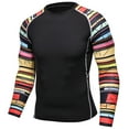 thumbnail image 1 of RUNQHUI Men's Long Sleeve Rash Guard Shirt Swimwear UV UPF 50+ Protection Swim Shirt Wetsuit Tops Type F L, 1 of 3