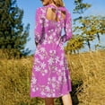 Koru Design Blue Square Neck Dress New Plus Size Elegant Women Waist