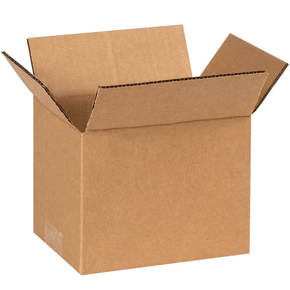 The Packaging Wholesalers Corrugated Boxes 7" x 6" x 6" Kraft 25/Bundle BS070606