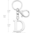 thumbnail image 3 of LAXPICOL Gold Letter A-Z Keychain for Women Bag Charms Purse Charms For Handbags Metal Alphabet Initial Letter Keychain, 3 of 10