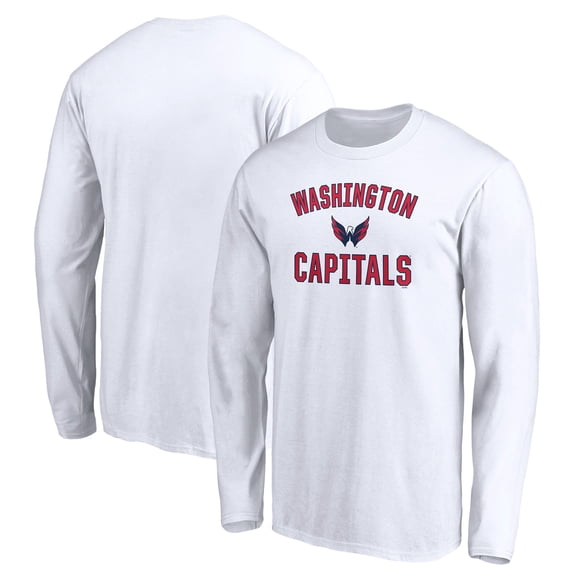 Men's White Washington Capitals Victory Arch Long Sleeve T-Shirt