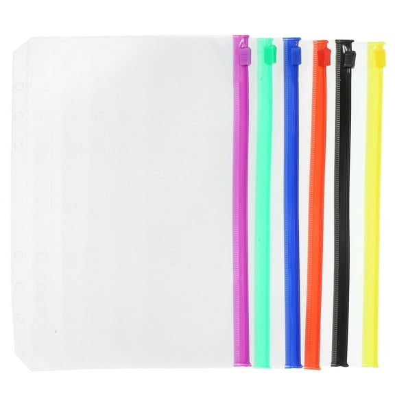 WHAMVOX A5 Binder Zipper Pouch in Assorted Color for Organizing with PVC Material Lightweight and Thin