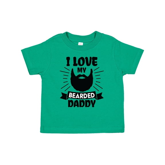 Inktastic I Love My Bearded Daddy with Beard Silhouette Boys or Girls Toddler T-Shirt