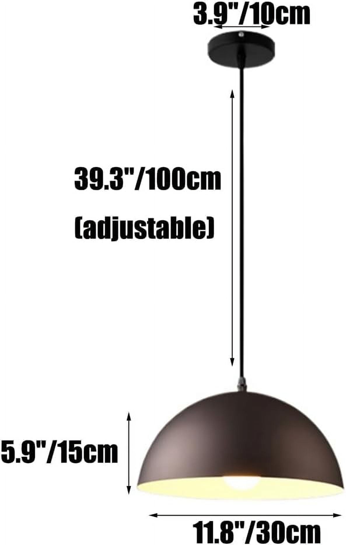 Retro Colorful Semicircle Metal Pendant Lighting for Dining Room, Minimalism Industrial Style Pendant Light Fixture, Modern Simple Pendant Lamp for Kitchen Island Garage Over Table