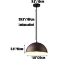 thumbnail image 6 of Retro Colorful Semicircle Metal Pendant Lighting for Dining Room, Minimalism Industrial Style Pendant Light Fixture, Modern Simple Pendant Lamp for Kitchen Island Garage Over Table, 6 of 7