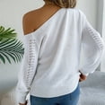 thumbnail image 6 of Uaswgudfs ​Womens Blouses Long Sleeve Asymmetric Off-Shoulder Top, Lightweight Soft Fabric Minimalist Style Casual Wear for Versatile Layering & Comfort, 6 of 8