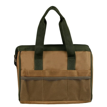 

Tool Bag Zippered Wide Opening Exterior Pockets For Tool Organization Brown