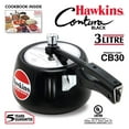 thumbnail image 2 of Contura Black Aluminium Pressure Cooker 3 Liters Pack Of 2, Hard Anodized Inner Lid Cooker, Handi Cooker (CB30) | For 3 Or 4 Persons, 2 of 4
