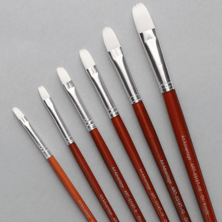 Majestic Long Handle Brushes - Filbert (view sizes)