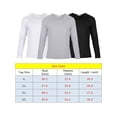 thumbnail image 2 of Gustave Men's and Big Men's Long Sleeve T-Shirt Crew Neck Shirts Slim-Fit Solid Color Tee Plus Size "Black", 2 of 7
