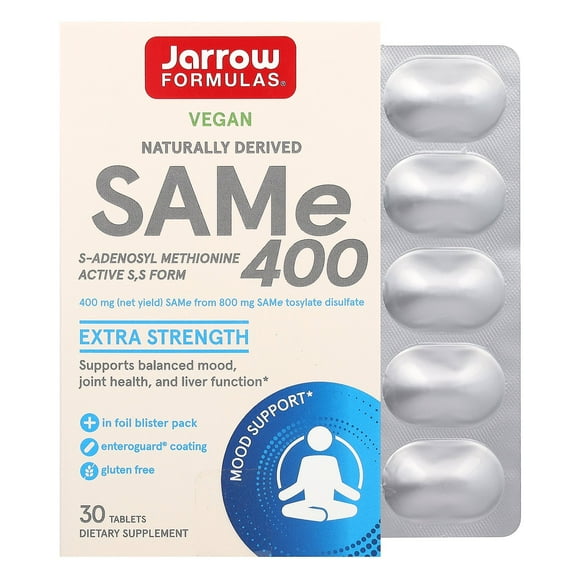 Jarrow Formulas SAMe 400, 400 mg, 30 Tablets