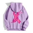 thumbnail image 5 of Breast Cancer Awareness Zip Up Hoodie Women Long Sleeve Jackets for Women Pink Ribbon Hooded Sweatshirts, 5 of 6