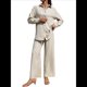 thumbnail image 2 of Traje de Verano para Mujer, de Dos Piezas, con Camisa, Pantalones y Ropa Deportiva Informal para Playa y Vacaciones Albaricoque L, 2 of 10
