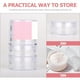 thumbnail image 4 of 3 juegos de tarros pequeños para crema, tarros redondos para crema facial, botellas transparentes para almacenar crema, cajas de viaje para almacenar crema., 4 of 7