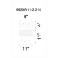 thumbnail image 2 of CWI Lighting 2 Light Wall Sconce with Black Silver finish, 2 of 2