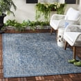 thumbnail image 2 of SAFAVIEH Courtyard Darin Botanical Indoor/Outdoor Area Rug, Navy/Ivory, 5'3" x 5'3" Square, 2 of 14