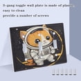 thumbnail image 6 of WOBOGO A Kitten in Outer Space 2-hole Switch Plates PC Flame Retardant Plastic Material Glossy Finish Smooth Touch 4.56x4.48x0.27in, 6 of 8