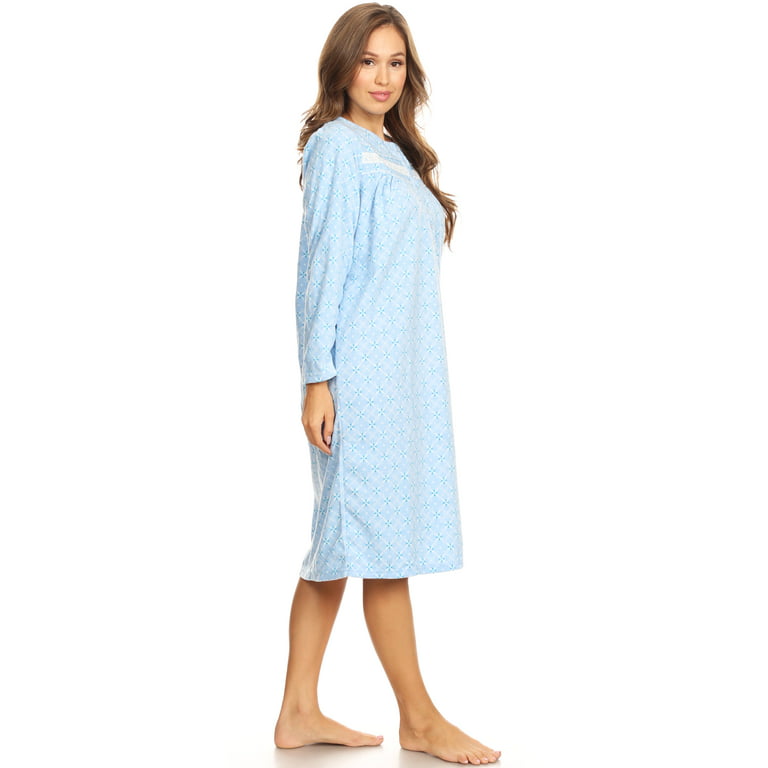 Lati Fashion Fleece Women Nightgown Sleepwear Pajamas Female Long