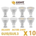 thumbnail image 2 of Foco LED de ahorro de energía, lámpara halógena, GU10 MR16 GU5.3 AC100-240V AC220V, luz blanca cálida no estroboscópica, 3W-8W, puede reemplazar 30W 50W, 2 of 4