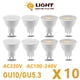 thumbnail image 2 of Foco LED de ahorro de energía, lámpara halógena, GU10 MR16 GU5.3 AC100-240V AC220V, luz blanca cálida no estroboscópica, 3W-8W, puede reemplazar 30W 50W, 2 of 4