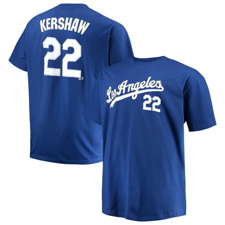 Men's Majestic Clayton Kershaw Royal Los Angeles Dodgers MLB Name & Number