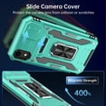 thumbnail image 3 of for iPhone XR Case with Screen Protector,Sliding Camera Cover,-Grade Cover with  Stand Phone Case 6.1" Turquoise, 3 of 14