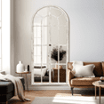 thumbnail image 2 of MAYEERTY 71"x32" White Arched Wall Mirror Full Lengthr with Hanging Mirror, 2 of 13