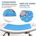 thumbnail image 4 of Bathroom Shower Chair Shower Chair Folding Bath Chair For The Elderly Adhesive Non-slip Warm Cushion (only Blue Cushion Without Chair), 4 of 5