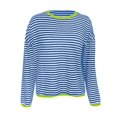 thumbnail image 4 of MESSUEN Crew Neck Sweater for Women Striped Sweater Long Sleeve Sweaters for Women's Summer Blouses Womens Fall Sweaters Womens Summer Tops Casual Womens Tops Dressy Blue S, 4 of 7
