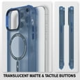 thumbnail image 6 of VENA Magnetic Case for iPhone 15 Pro Max (6.7”) [Compatible with Magsafe Wireless Charging], Full Body Armor, Rugged, Heavy Duty and Shockproof Phone Bumper Cover - Frosted Blue, 6 of 6