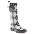 thumbnail image 3 of Soho Shoes Women's Rubber Knee High Argyle Wellington Rain Boots, 3 of 3