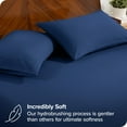 thumbnail image 2 of Bare Home Ultra-Soft Fitted Sheet + Pillowcase Set - Premium 1800 Collection - Deep Pocket - Full, Dark Blue, 2 of 7