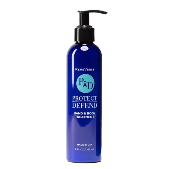 RemeVerse Protect & Defend Loción para tratamiento de manos y cuerpo – Sin fragancia – No grasa – Hidratante de rápida absorción con ácido hialurónico para quimioterapia y piel sensible – Hecho en Est