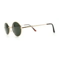 thumbnail image 4 of Classic Small Oval Spring Hinge Metal Rim Sunglasses Gold Green, 4 of 4