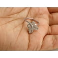 thumbnail image 4 of Halo Jewelers 10k Rose Gold 1/5 Carat (Ctw) Round Cut White Natural Diamond Flying Butterfly Engagement Ring for Women Wedding Birthday (Diamond Color: H-I, Clarity: I1-I2, 0.20Cttw)Ring Size-4, 4 of 5