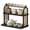 Black, variant on 2-Tier Vintage Mug Holder & Cup Rack - Faux Rattan Coffee Bar Organizer for Countertop, Kitchen & Office Storage, Black Plastic