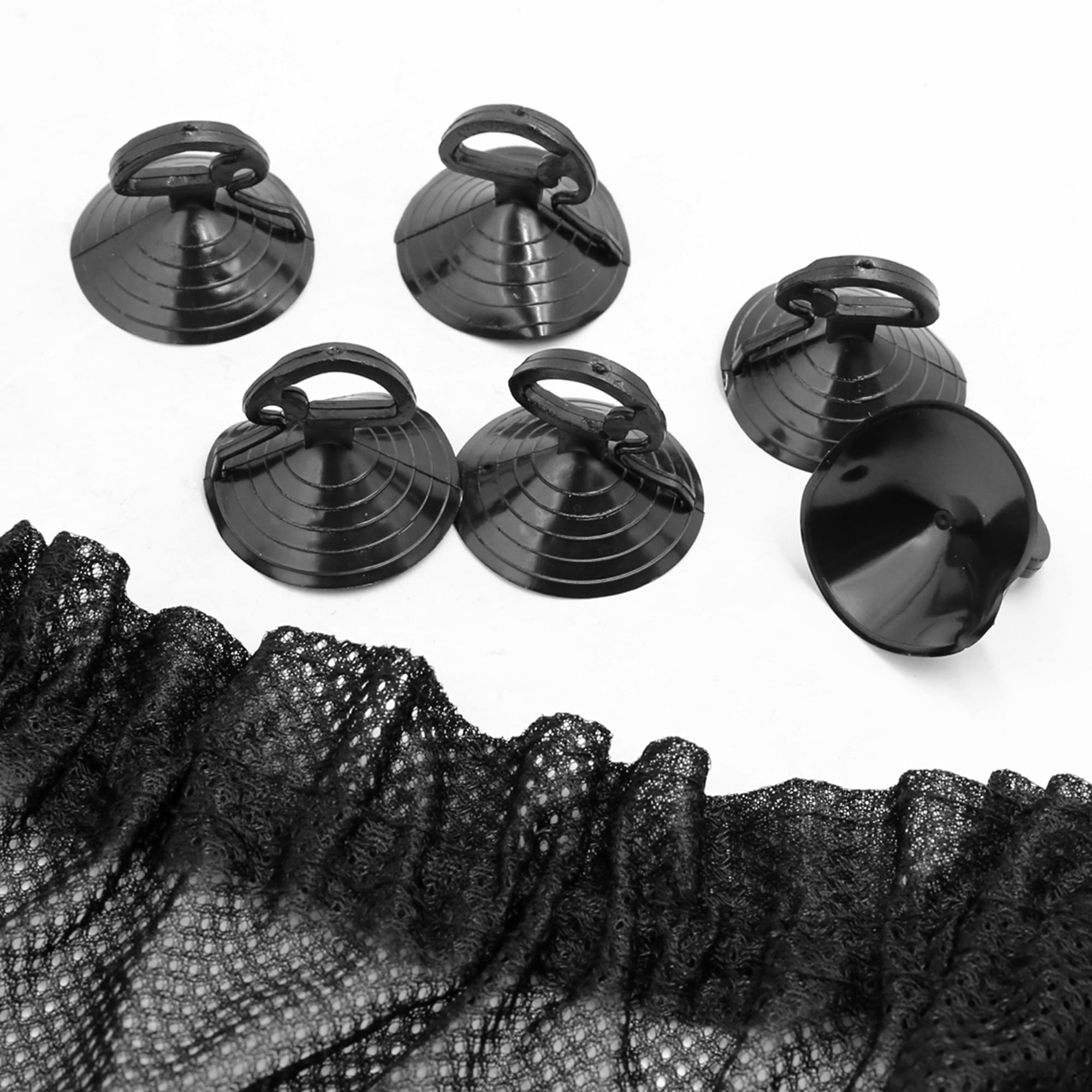 Unique Bargains 2Pcs Black Car Foldable SunShade Side Window Mesh Curtain Protection
