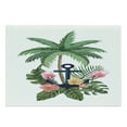 thumbnail image 1 of Vintage Nautical Tattoo Cutting Board, Tropical Palm Trees Anchor and Exotic Hibiscus, Decorative Tempered Glass Cutting and Serving Board, in 3 Sizes, by Ambesonne, 1 of 2