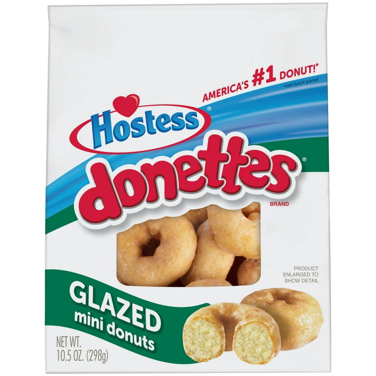 Hostess Donettes Glazed 1 Bag, 10.5 oz : Grocery & Gourmet Food 