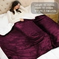 thumbnail image 5 of Electric Heated Throw Blanket, 50" x 60" Heating Blanket for Bedding, Ultra Soft Flannel with 6 Heating Levels & 3 Hours Auto Off, Machine Washable,Wine Red, 5 of 16